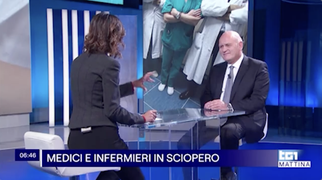 Sciopero dei medici, il commento di Migliore (Fiaso) al Tg1