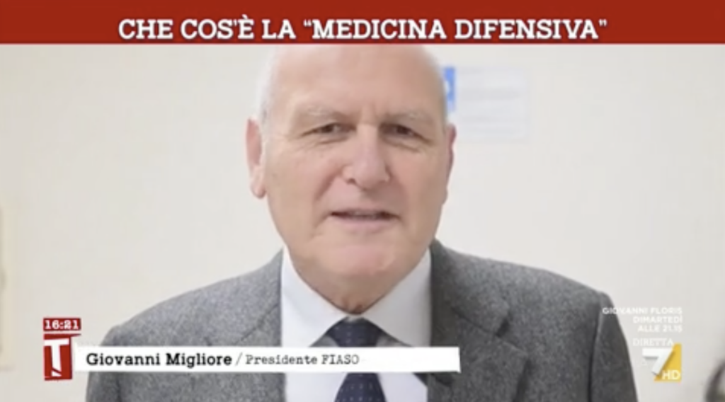 Medicina difensiva, Migliore (Fiaso) a Tagadà: “Depenalizzare l’atto medico per restituire serenità ai professionisti”